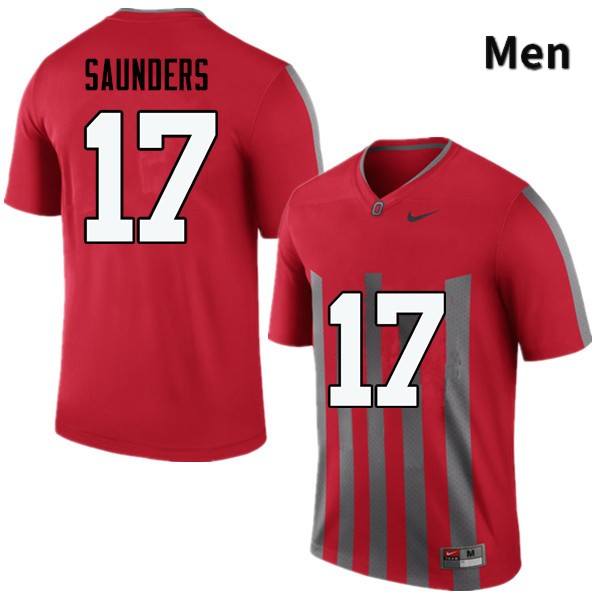 Ohio State Buckeyes C.J. Saunders Men's #17 Throwback Game Stitched College Football Jersey